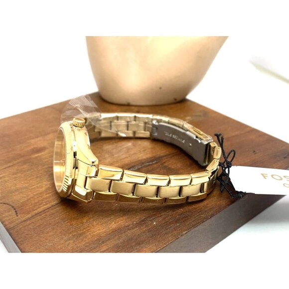 Fossil Women's Watch BQ3638 Scarlette Quartz Gold Dial Stainless Steel 30mm - Picture 9 of 14